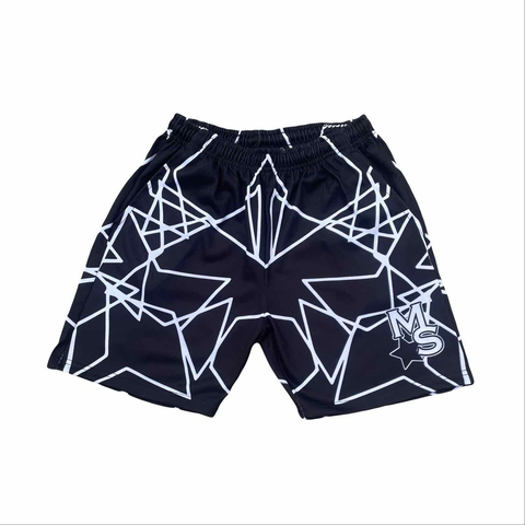 MS GEOMETRIC LOGO SHORTS