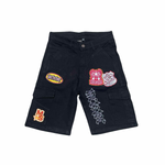 MS PATCHWORK DENIM CARGO SHORTS